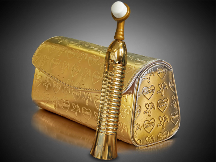 Eroscillator Gold with GoldenPouch carrying case